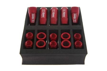 Forged wheel lug nuts D1Spec HEX Alu 1,5 red