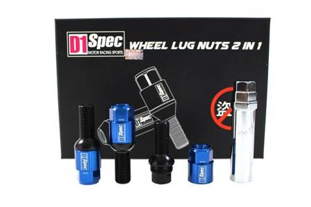 Racing bolts D1Spec Heptagon 2in1 12x1.5 Blue