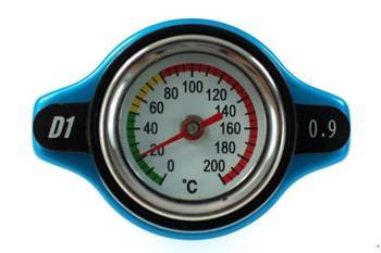 Korek wlewu chłodnicy z termometrem D1Spec 15mm 0.9 Bar Niebieski